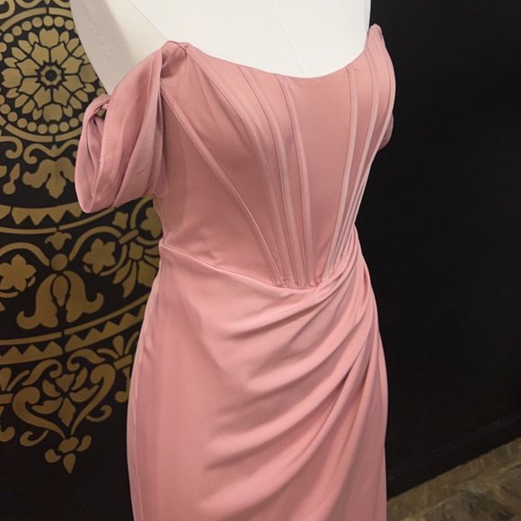 Natasha Dress || Dusty Rose 7484 - Picture 4 of 4